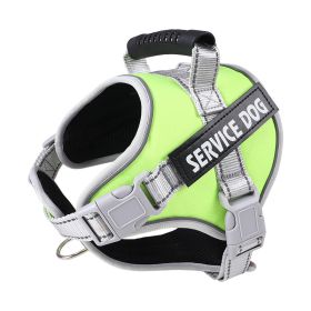 No Pull Service Dog Harness; Breathable Soft Vest For Outdoor Walking (Color: Green, size: M)