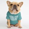 Short Dog round collar t-shirt