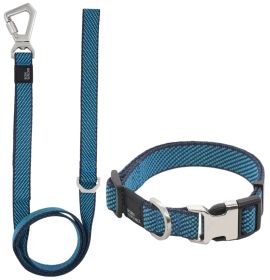 'Escapade' Outdoor Series 2-in-1 Convertible Dog Leash and Collar (Color: Blue, size: large)