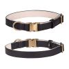 Adjustable Soft Padded Leather Dog Collar; Tactical Collar with Durable Metal Buckle