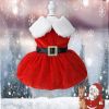 Dog Christmas Dress; Fancy Princess Puppy Dress
