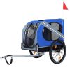 Large Folding Bike Trailer for Dogs – 120LB Capacity All-Terrain Carrier, Durable Steel Frame