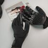 Pet Hair Removal Gloves; Gentle Brush for Grooming Dogs and Horses
