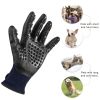 Pet Hair Removal Gloves; Gentle Brush for Grooming Dogs and Horses