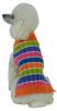 Tutti-Beauty Rainbow Heavy Cable Knitted Ribbed Turtle Neck Dog Sweater