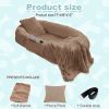 Human Dog Bed, Large Size Fits You and Pets, Washable Faux Fur Orthopedic Dog Bed with Plump Pillow, Blanket
