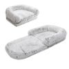 Large Dog Foldable Plush Washable Orthopedic Dog Bed for People Doze Off