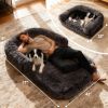 Large Dog Foldable Plush Washable Orthopedic Dog Bed for People Doze Off