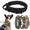 Military Style Heavy Duty Tactical Dog Collar with Handle