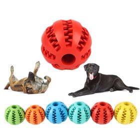 Dog Squeaky Ball Toy; Chew Toy Tooth Cleaning Ball-Bite Resistant (Color: Blue, size: 2.7Inch)