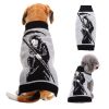 Pet Dog Halloween Costume Pumpkin Skull Death Pattern Knit Sweater