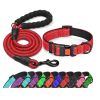 No Pull Dog Harness; Adjustable Nylon Collar & Leashes For Walking Training