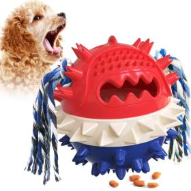Vocal Dog Leaking Food Ball Toy (Type: Pet Toys, Color: Red & Blue)