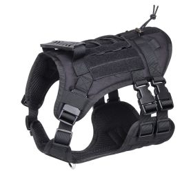 Tactical Dog Harness Vest With Soft Padded And D-Ring Collar (Color: Grey, size: S)
