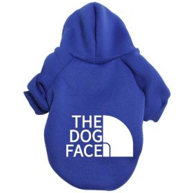 Winter Warm Dog Hoodie Sweatshirts (Color: Blue, size: XXL)