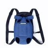 Denim Dog Backpack; Outdoor Travel Carrier Bag