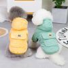 Dog warm clothing; Teddy plush corduroy pull loop two leg